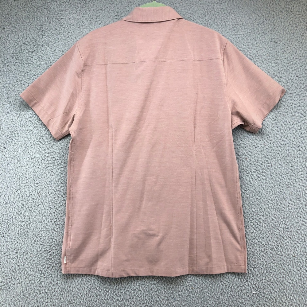 Vuori Short Sleeve Button Down Mens Medium Mauve Stretch Performance V184 - Picture 6 of 7